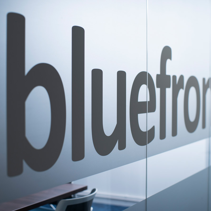  fst signage on glass in Salisbury Office